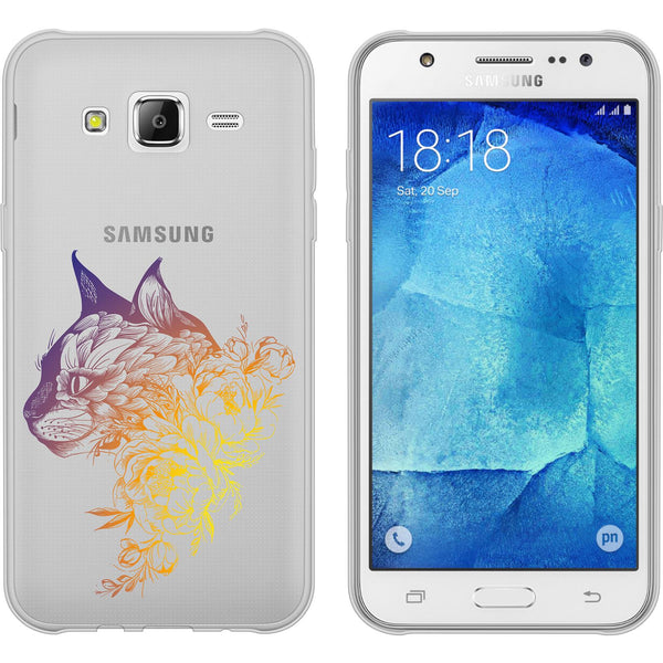 Galaxy J5 (2016) J510 Silikon-Hülle Floral Katze M2-3 Case