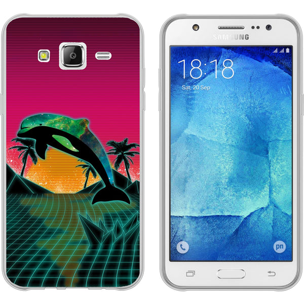 Galaxy J5 (2016) J510 Silikon-Hülle Retro Wave Delphin M1 Ca