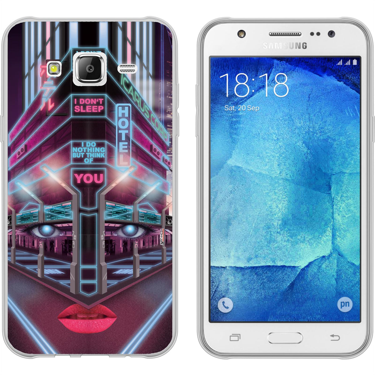 Galaxy J5 (2016) J510 Silikon-Hülle Retro Wave Cyberpunk.02