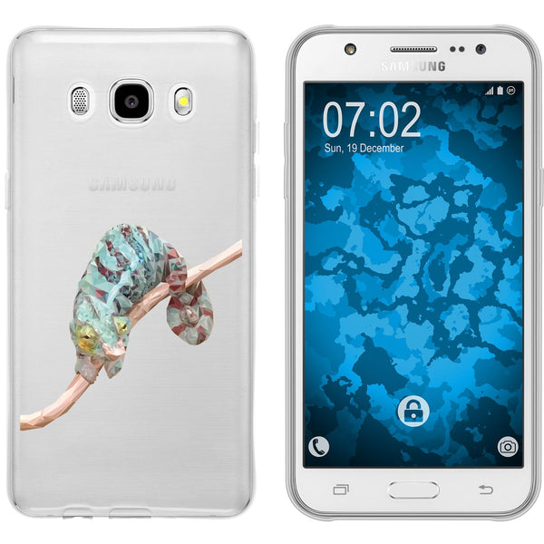 Galaxy J5 (2016) J510 Silikon-Hülle Vektor Tiere Camelion M7