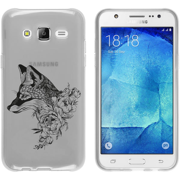 Galaxy J5 (2015 - J500) Silikon-Hülle Floral Fuchs M1-1 Case