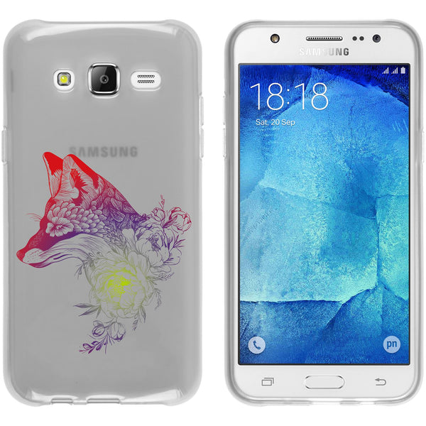 Galaxy J5 (2015 - J500) Silikon-Hülle Floral Fuchs M1-5 Case