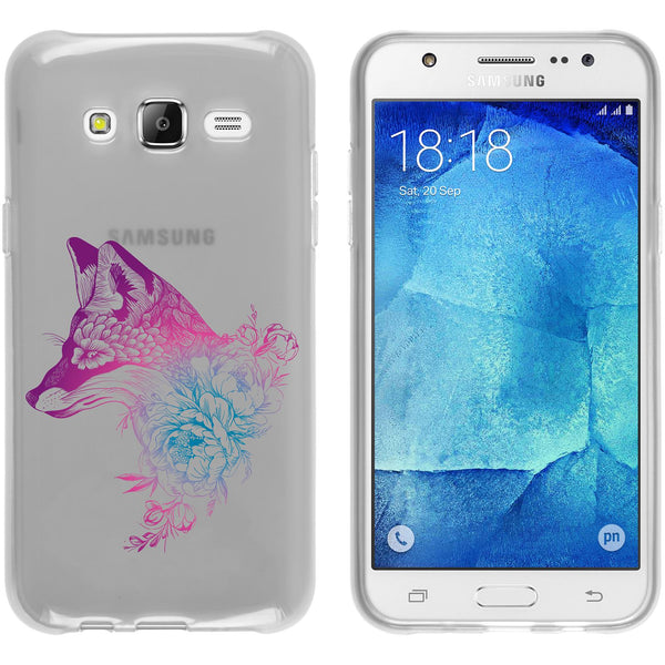 Galaxy J5 (2015 - J500) Silikon-Hülle Floral Fuchs M1-6 Case