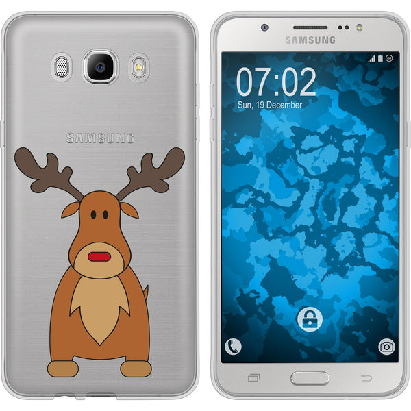 Galaxy J7 (2016) J710 Silikon-Hülle X Mas Weihnachten Rentie