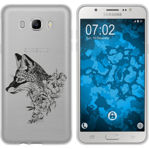 Galaxy J7 (2016) J710 Silikon-Hülle Floral Fuchs M1-1 Case
