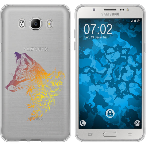 Galaxy J7 (2016) J710 Silikon-Hülle Floral Fuchs M1-3 Case