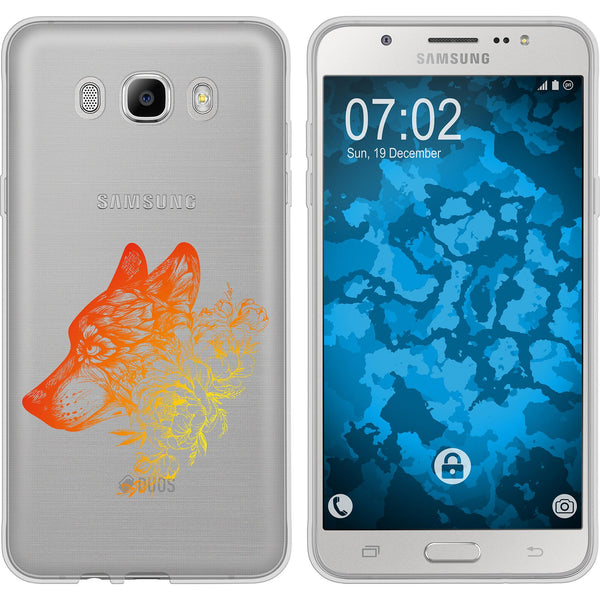 Galaxy J7 (2016) J710 Silikon-Hülle Floral Wolf M3-2 Case