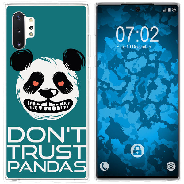 Galaxy Note 10+ Silikon-Hülle Crazy Animals Panda M2 Case