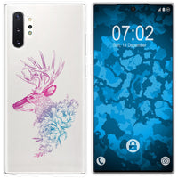 Galaxy Note 10+ Silikon-Hülle Floral Hirsch M7-6 Case