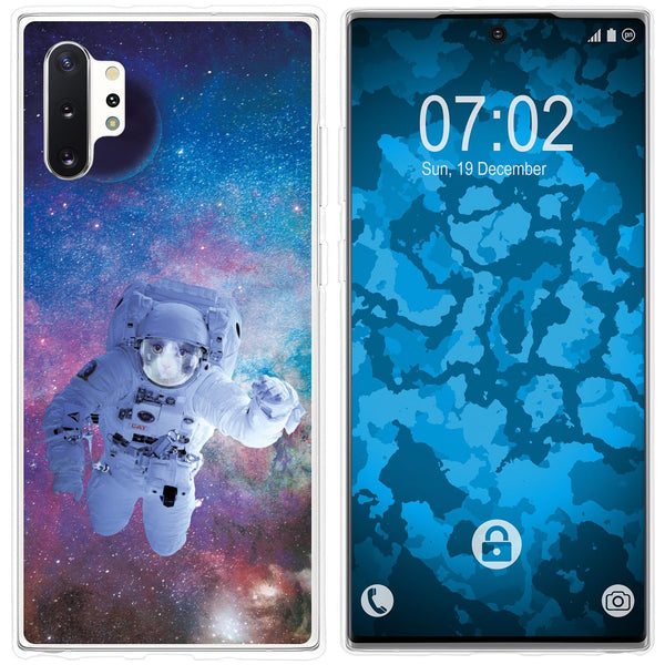 Galaxy Note 10+ Silikon-Hülle Space Catronaut M5 Case