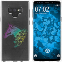 Galaxy Note 9 Silikon-Hülle Floral Pferd M5-4 Case