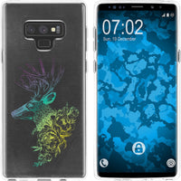 Galaxy Note 9 Silikon-Hülle Floral Hirsch M7-4 Case