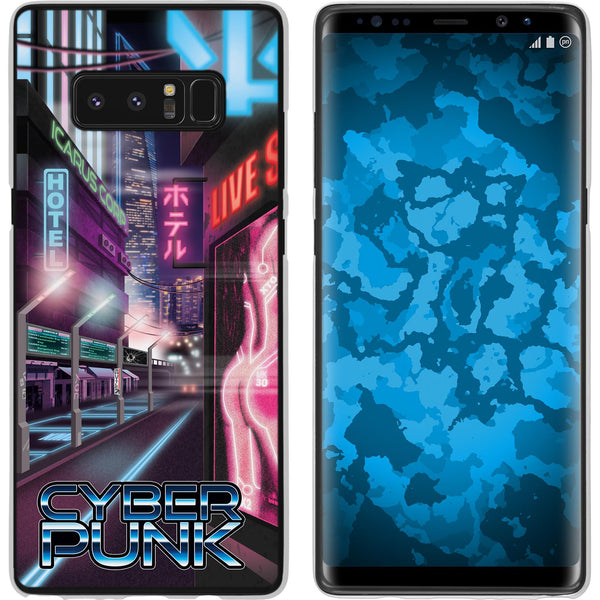 Galaxy Note 8 Silikon-Hülle Retro Wave Cyberpunk.01 M4 Case