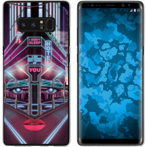 Galaxy Note 8 Silikon-Hülle Retro Wave Cyberpunk.02 M5 Case