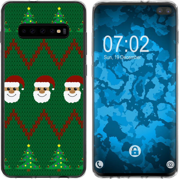 Galaxy S10 Plus Silikon-Hülle X Mas Weihnachten X-Mas Sweate