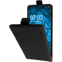 Kunst-Lederhülle für Samsung Galaxy S10 Plus Flip-Case schwa