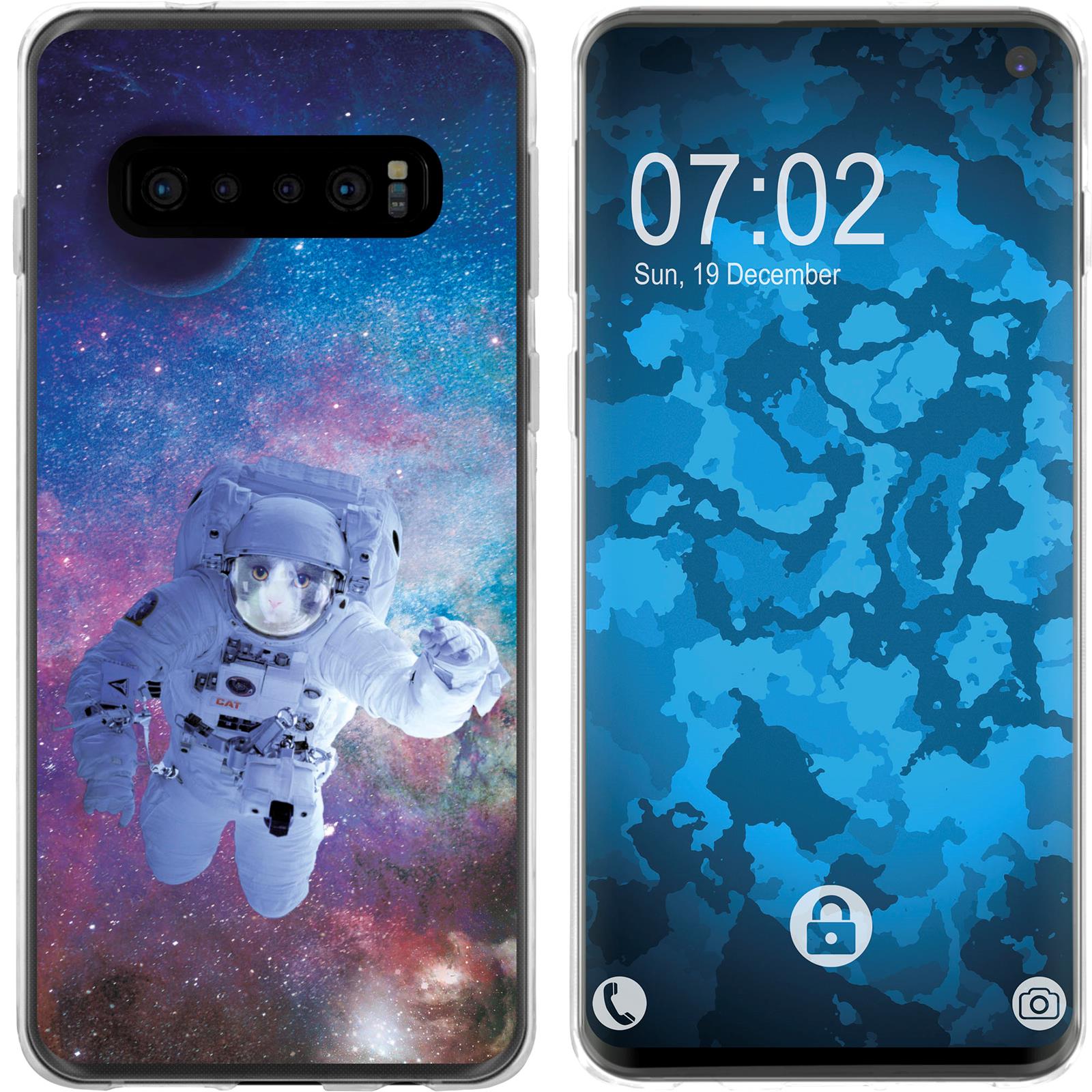 Galaxy S10 Silikon-Hülle Space Catronaut M5 Case