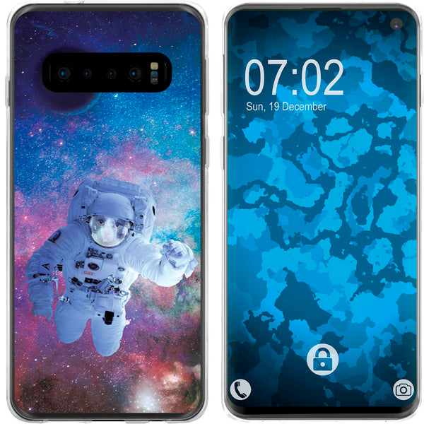 Galaxy S10 Silikon-Hülle Space Catronaut M5 Case