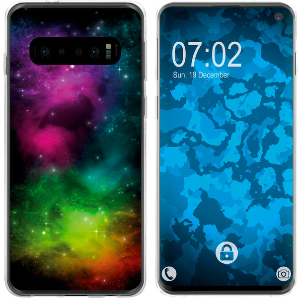 Galaxy S10 Silikon-Hülle Space Starfield M7 Case
