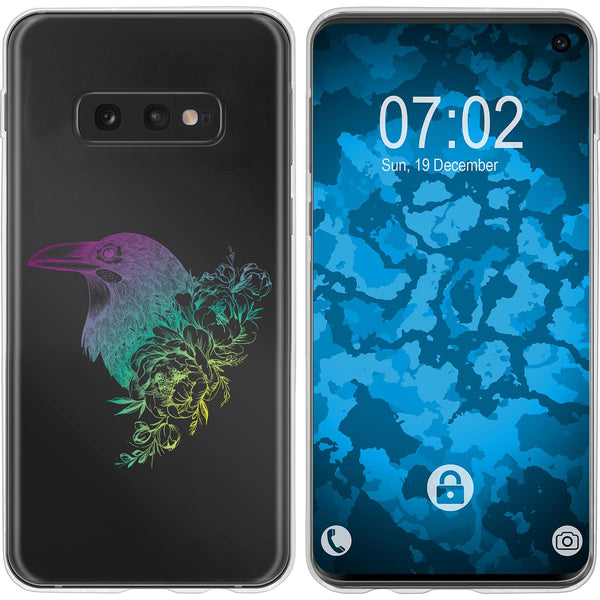 Galaxy S10e Silikon-Hülle Floral Rabe M4-4 Case