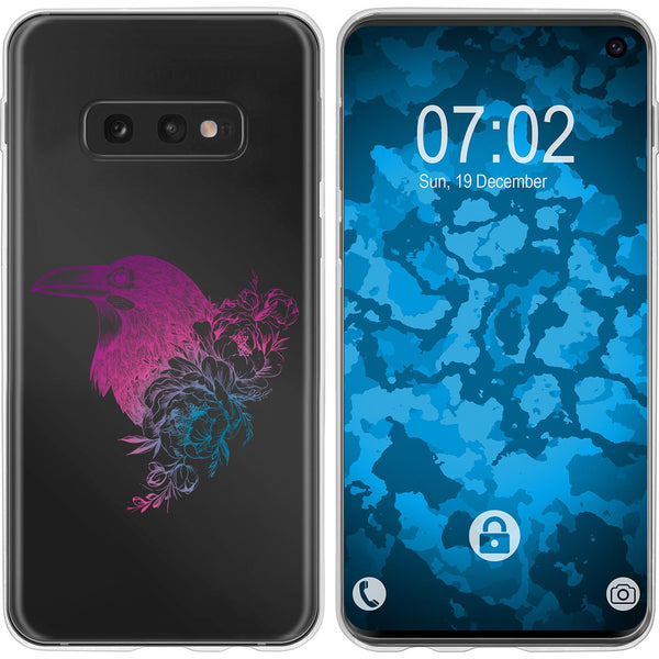 Galaxy S10e Silikon-Hülle Floral Rabe M4-6 Case