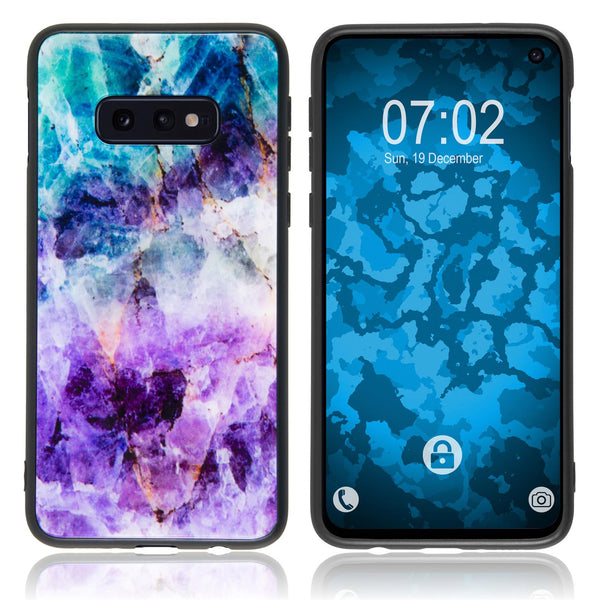 Hybridhülle für Samsung Galaxy S10e mit Glasrücken Design:01