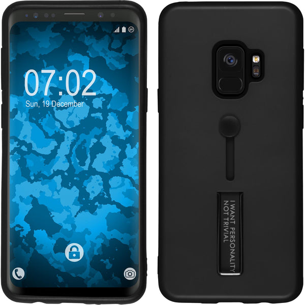 Hardcase für Samsung Galaxy S9 Slingholder Case schwarz