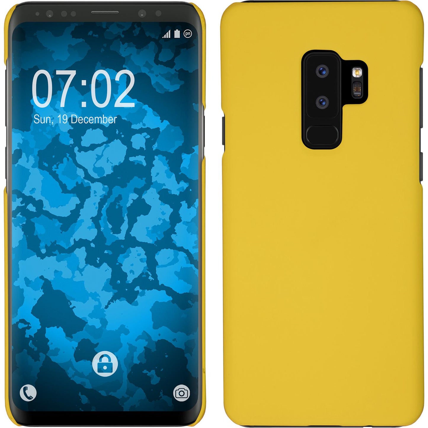 Hardcase für Samsung Galaxy S9 Plus gummiert gelb