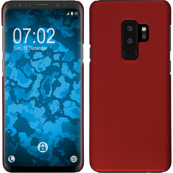 Hardcase für Samsung Galaxy S9 Plus gummiert rot