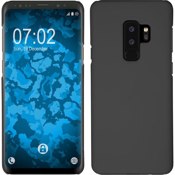 Hardcase für Samsung Galaxy S9 Plus gummiert schwarz