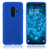 PhoneNatic Case kompatibel mit Samsung Galaxy S9 Plus - blau Silikon Hülle matt Cover