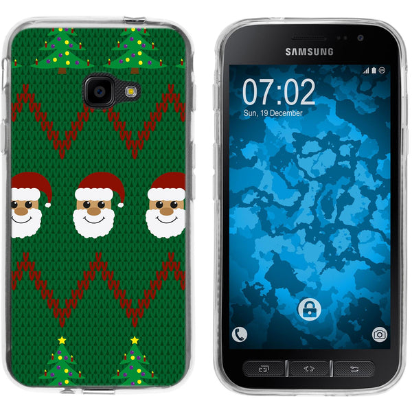 Galaxy Xcover 4 / 4s Silikon-Hülle X Mas Weihnachten X-Mas S