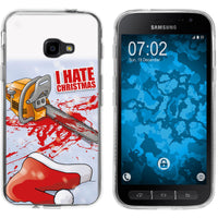 Galaxy Xcover 4 / 4s Silikon-Hülle X Mas Weihnachten Hate X-