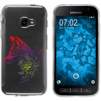 Galaxy Xcover 4 / 4s Silikon-Hülle Floral Fuchs M1-5 Case