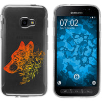 Galaxy Xcover 4 / 4s Silikon-Hülle Floral Wolf M3-2 Case