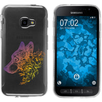 Galaxy Xcover 4 / 4s Silikon-Hülle Floral Wolf M3-3 Case