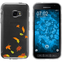 Galaxy Xcover 4 / 4s Silikon-Hülle Herbst Blätter/Leaves M1