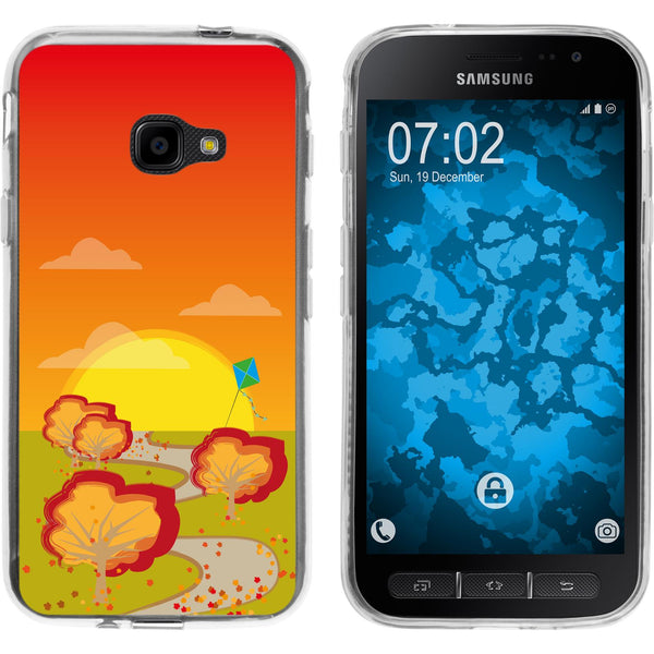 Galaxy Xcover 4 / 4s Silikon-Hülle Herbst Drache/Kite M2 Cas