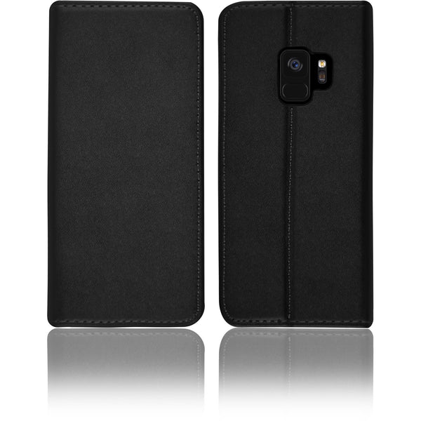 Kunst-Lederhülle für Samsung Galaxy S9 Book-Case schwarz Cov