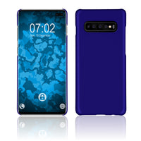 Hardcase für Samsung Galaxy S10 Plus gummiert blau