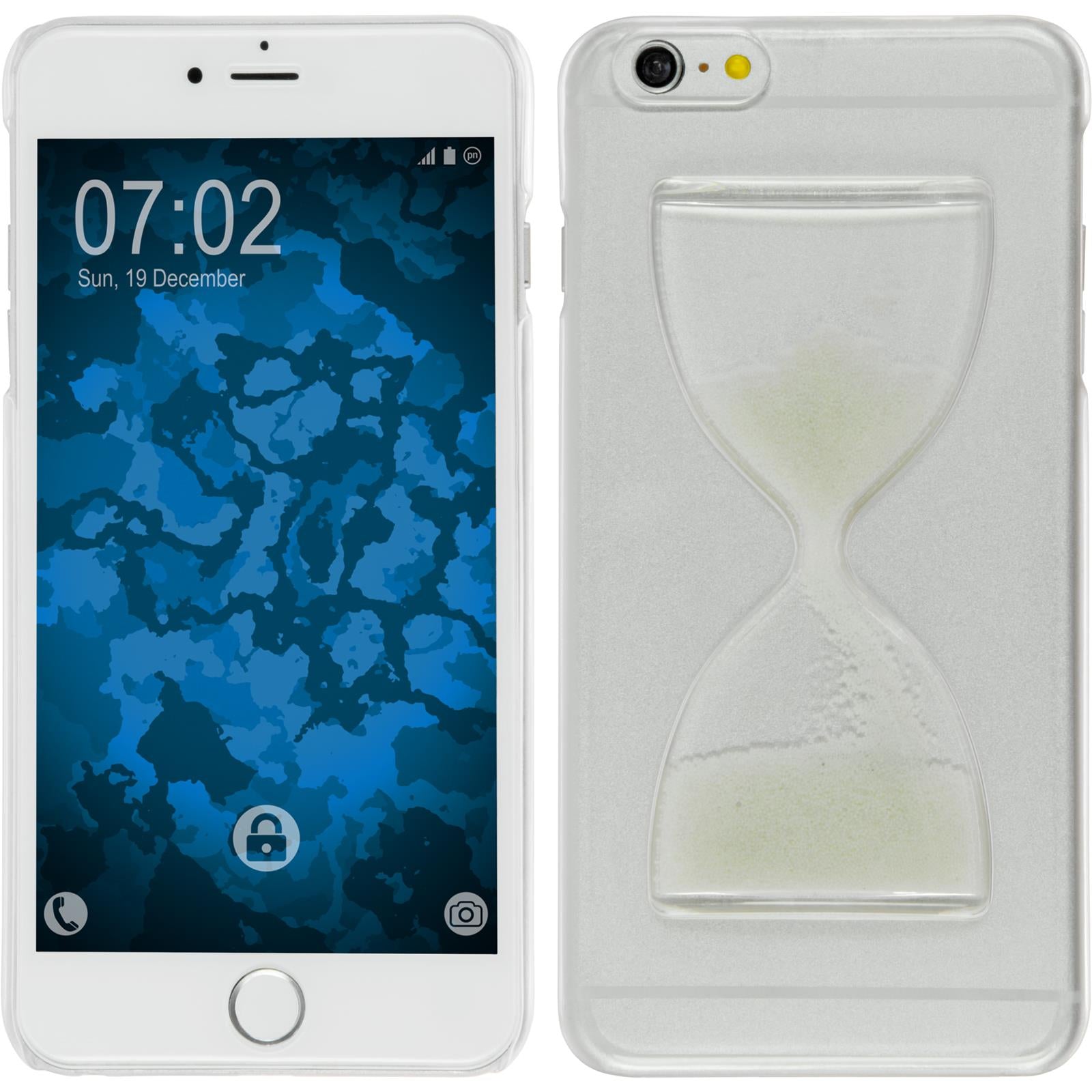 Hardcase für Apple iPhone 6 Plus / 6s Plus Sanduhr weiﬂ
