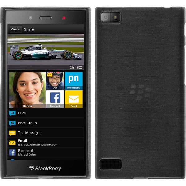 Silikonhülle für BlackBerry Z3 brushed silber