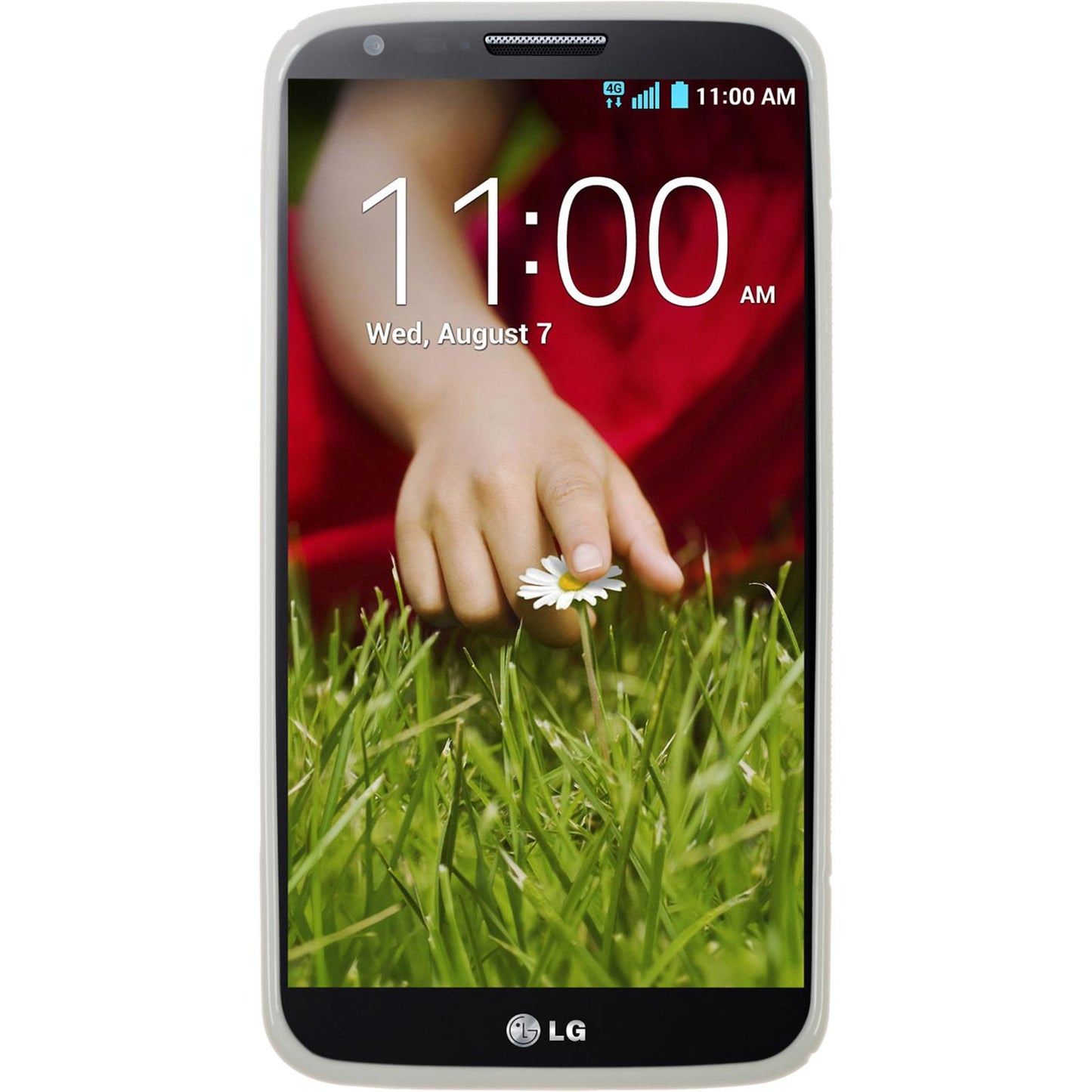 PhoneNatic Case kompatibel mit LG G2 - weiﬂ Silikon Hülle S-Style + 2 Schutzfolien