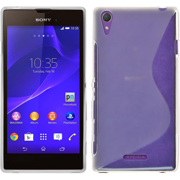 PhoneNatic Case kompatibel mit Sony Xperia T3 - clear Silikon Hülle S-Style + 2 Schutzfolien