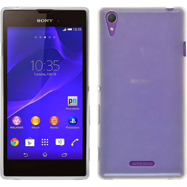 PhoneNatic Case kompatibel mit Sony Xperia T3 - weiﬂ Silikon Hülle transparent + 2 Schutzfolien