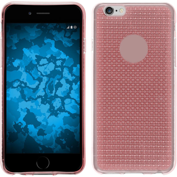 PhoneNatic Case kompatibel mit Apple iPhone 5 / 5s / SE - rosa Silikon Hülle Iced + 2 Schutzfolien