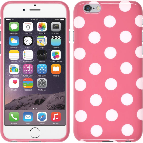PhoneNatic Case kompatibel mit Apple iPhone 6s / 6 - Design:02 Silikon Hülle Polkadot + 2 Schutzfolien
