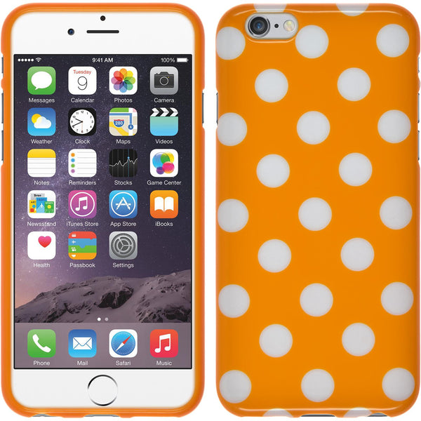 PhoneNatic Case kompatibel mit Apple iPhone 6s / 6 - Design:10 Silikon Hülle Polkadot + 2 Schutzfolien