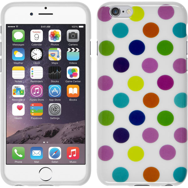 PhoneNatic Case kompatibel mit Apple iPhone 6s / 6 - Design:12 Silikon Hülle Polkadot + 2 Schutzfolien