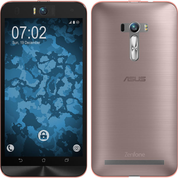 PhoneNatic Case kompatibel mit Asus Zenfone Selfie - rosa Silikon Hülle 360∞ Fullbody Cover